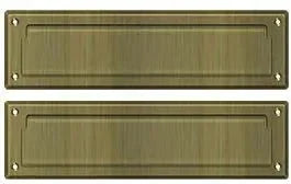 Deltana Mail Slot with Interior Flap Antique Brass