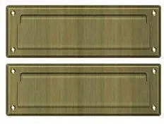Deltana Mail Slot with Interior Flap Antique Brass