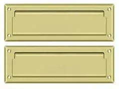 Deltana Mail Slot with Interior Flap Polished Brass