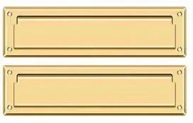 Deltana Mail Slot with Interior Flap PVD Polished Brass
