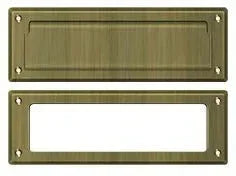 Deltana Mail Slot with Interior Frame Antique Brass