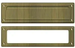 Deltana Mail Slot with Interior Frame Antique Brass
