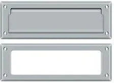 Deltana Mail Slot with Interior Frame Brushed Chrome