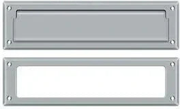 Deltana Mail Slot with Interior Frame Brushed Chrome