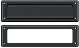 Deltana Mail Slot with Interior Frame Paint Black