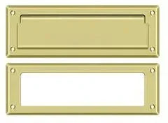 Deltana Mail Slot with Interior Frame Polished Brass