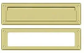 Deltana Mail Slot with Interior Frame Polished Brass