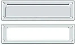 Deltana Mail Slot with Interior Frame Polished Chrome