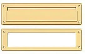 Deltana Mail Slot with Interior Frame PVD Polished Brass