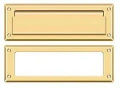 Deltana Mail Slot with Interior Frame PVD Polished Brass