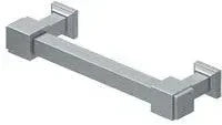 Deltana Manhattan Decorative Cabinet Pull, 4" C-to-C in Satin Chrome finish