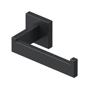 Deltana Miami Modern Series Single Post Toilet Paper Holder in Flat Black finish