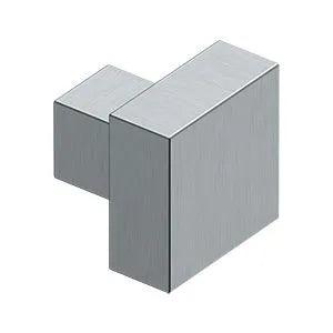 Deltana Modern Square Knob in Satin Chrome finish