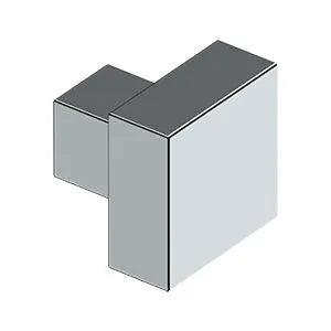Deltana Modern Square Knob in Polished Chrome finish