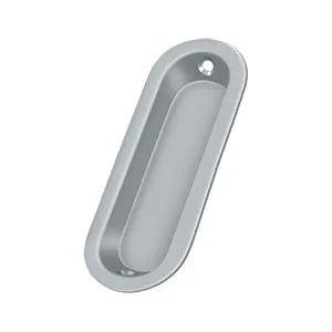 Deltana Oblong Flush Pull, 3 1/2" x 1 1/4" x 3/8" Brushed Chrome