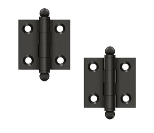 Deltana 1 1/2" x 1 1/2" Hinge with Ball Tips (Pair) in Oil Rubbed Bronze finish