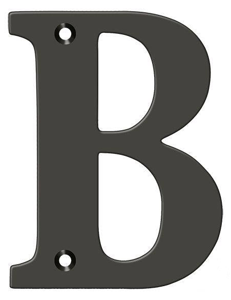 Deltana 4" Residential Letter B in Oil Rubbed Bronze finish