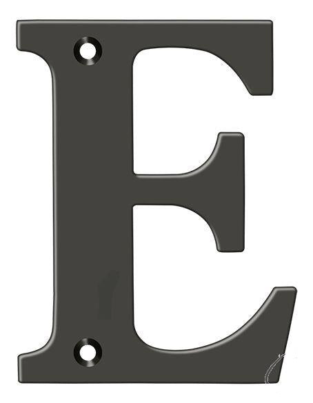 Deltana 4" Residential Letter E in Oil Rubbed Bronze finish