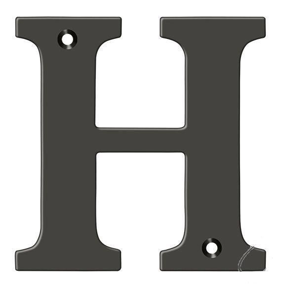 Deltana 4" Residential Letter H in Oil Rubbed Bronze finish