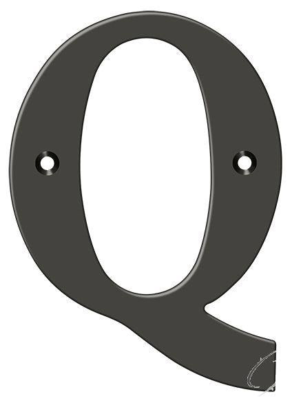 Deltana 4" Residential Letter Q in Oil Rubbed Bronze finish