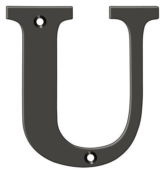 Deltana 4" Residential Letter U in Oil Rubbed Bronze finish