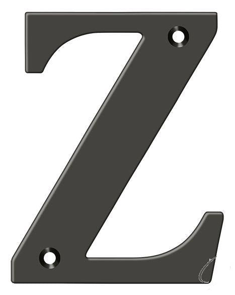 Deltana 4" Residential Letter Z in Oil Rubbed Bronze finish