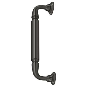 Deltana Door Pull with Rosette, 10" C-to-C in Oil Rubbed Bronze finish