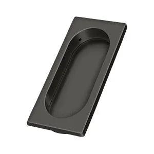 Deltana Large Flush Pull, 3 7/8" x 1 5/8" x 3/8" in Oil Rubbed Bronze finish