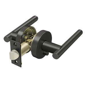 Deltana Mandeville Left Hand Privacy Lever in Oil Rubbed Bronze finish