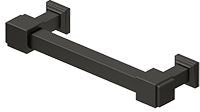 Deltana Manhattan Decorative Cabinet Pull, 4" C-to-C in Oil Rubbed Bronze finish