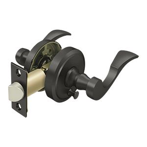Deltana Privacy Left Hand Lacovia Lever in Oil Rubbed Bronze finish