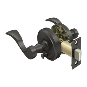 Deltana Privacy Right Hand Lacovia Lever in Oil Rubbed Bronze finish