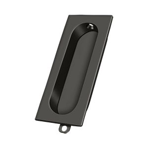 Deltana Rectangular Flush Pull 3 1/8" x 1 3/8" x 1/2" in Oil Rubbed Bronze finish