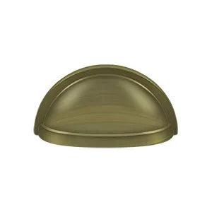 Deltana Oval Shell Handle Pull, 3 1/2" in Antique Brass finish