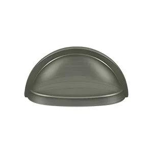 Deltana Oval Shell Handle Pull, 3 1/2" in Pewter finish