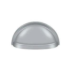 Deltana Oval Shell Handle Pull, 3 1/2" in Satin Chrome finish