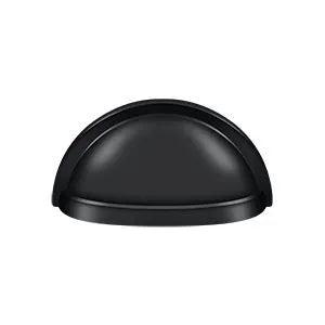 Deltana Oval Shell Handle Pull, 3 1/2" in Flat Black finish