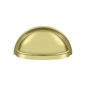 Deltana Oval Shell Handle Pull, 3 1/2" in Polished Brass finish