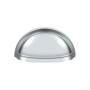 Deltana Oval Shell Handle Pull, 3 1/2" in Polished Chrome finish