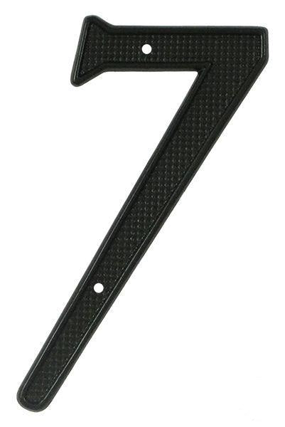 Deltana 4" House Number, Zinc Die-Cast, No. 7 in Paint Black finish