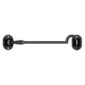 Deltana 6" British Style Cabin Hooks in Flat Black finish