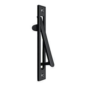 Deltana 6" Sliding Pocket Door Edge Pull in Paint Black finish