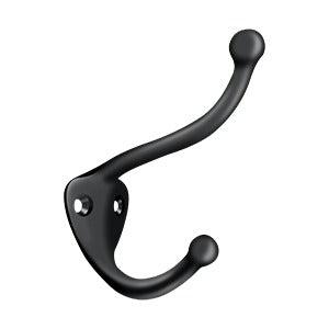 Deltana Coat and Hat Hook in Flat Black finish