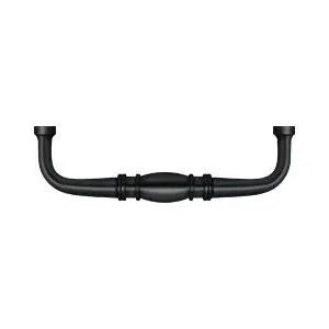 Deltana Colonial Wire Pull, 4" CTC in Flat Black finish