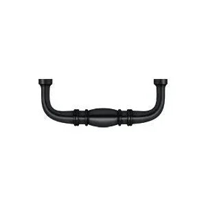 Deltana Colonial Wire Pull, 3" C-to-C in Flat Black finish