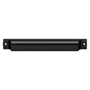 Deltana Rectangular Shell Pull, 7" in Flat Black finish