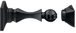 Deltana Magnetic Door Holder, 3 1/2" in Flat Black finish