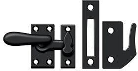 Deltana Medium Window Lock / Casement Fastener in Flat Black finish