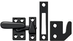 Deltana Small Window Lock / Casement Fastener in Flat Black finish