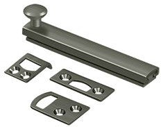 Deltana 4" Heavy Duty Concealed Scew Surface Bolt in Pewter finish